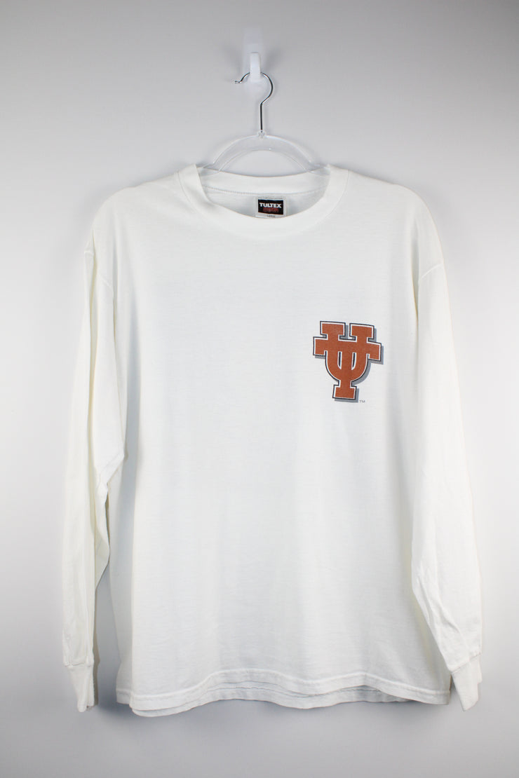 Longhorns University of Texas Long Sleeve White T-Shirt (L)