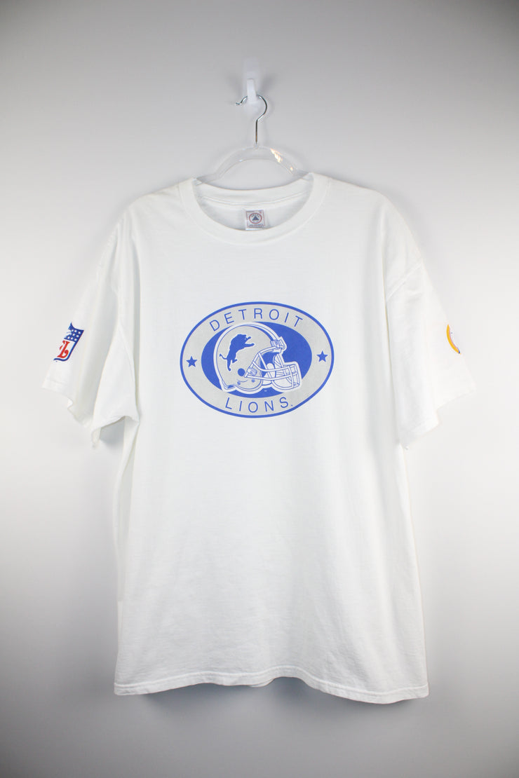 NFL Detroit Lions Miller Lite 99 White T-Shirt (XL)