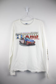 American Speedway Nascar White Long Sleeve T-Shirt (XL)