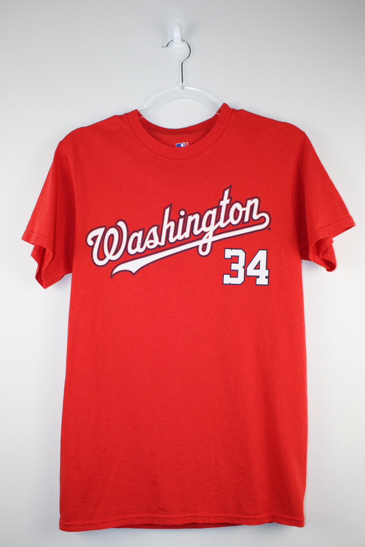 MLB Washington 34 Harper Baseball Red T-Shirt (XS)