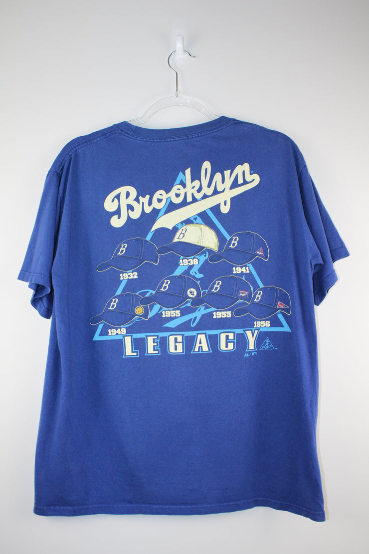 MLB Brooklyn National League Baseball Legacy Blue T-Shirt (M)