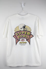 Super Bowl XXVIII Dallas Cowboys Vs Buffalo Bills 1994 NFL White T-Shirt (M)