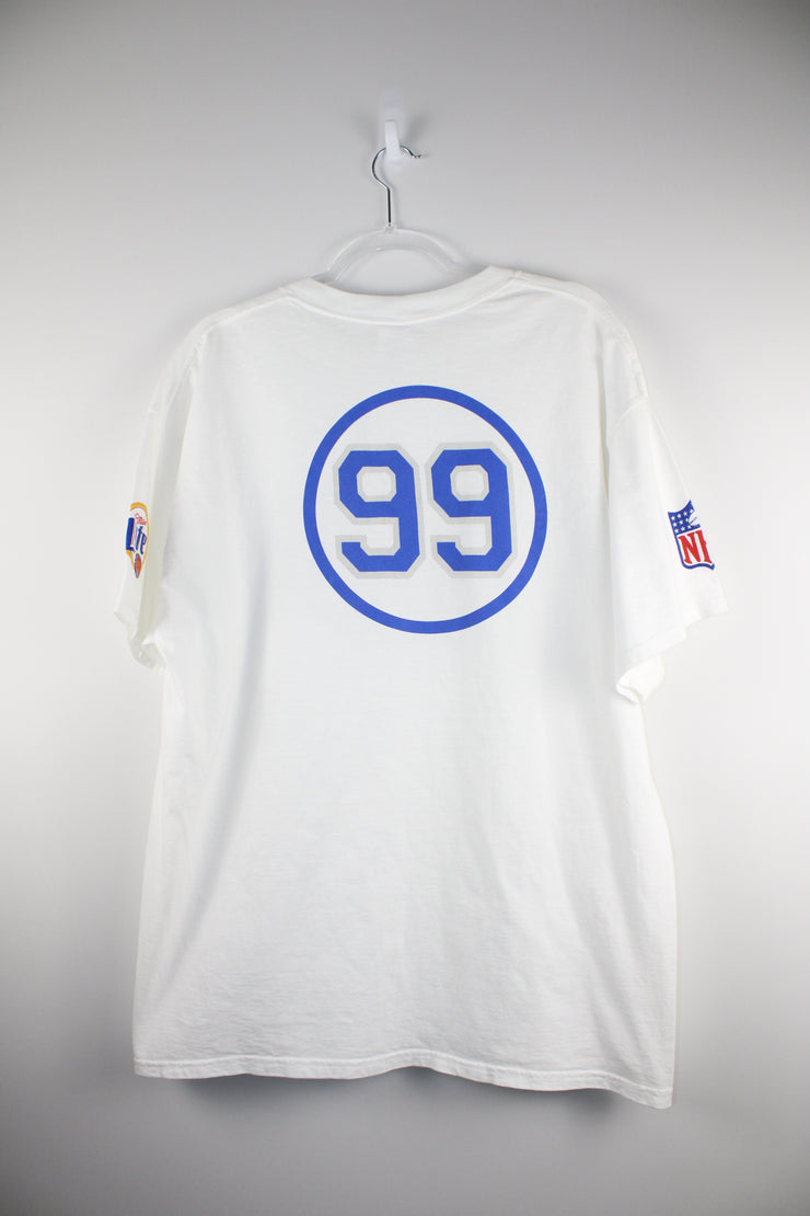 NFL Detroit Lions Miller Lite 99 White T-Shirt (XL)