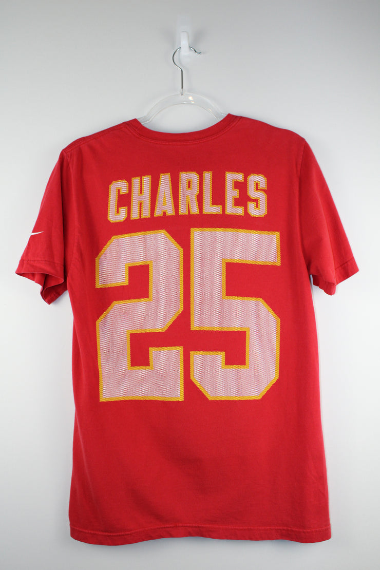 Nike NFL Chiefs Charles 25 Red T-Shirt (XS)