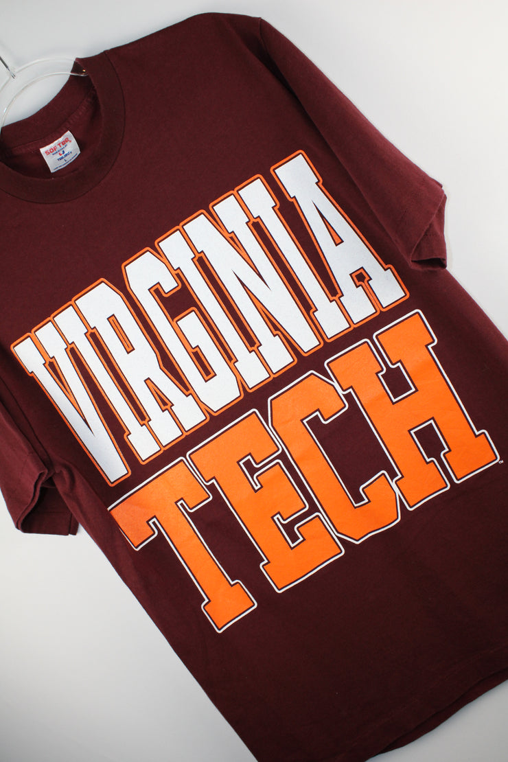 Virginia Tech Football Go Hokies Maroon T-Shirt (L)