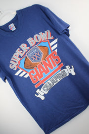 NFL Super Bowl XXV New York Giants Champions Blue T-Shirt (M)