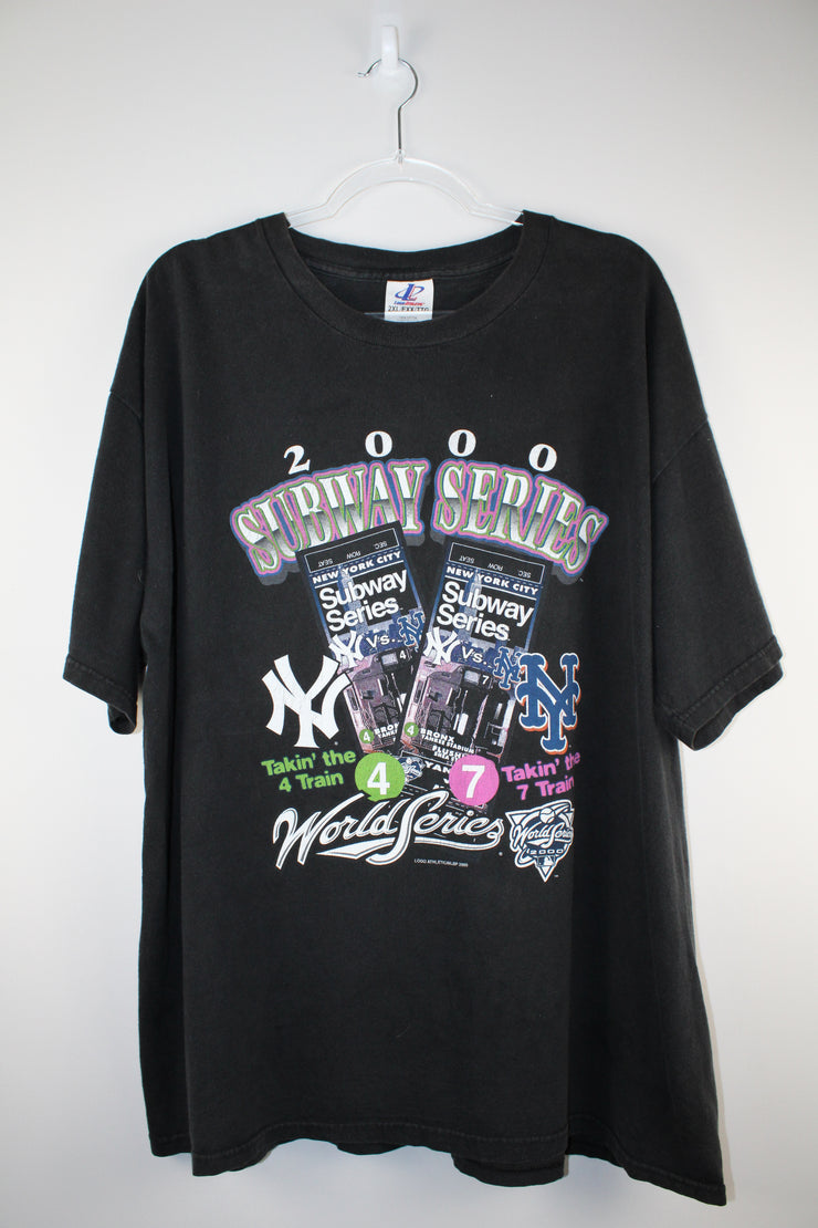 MLB Subway Series 2000 Baseball Black T-Shirt (3XL)