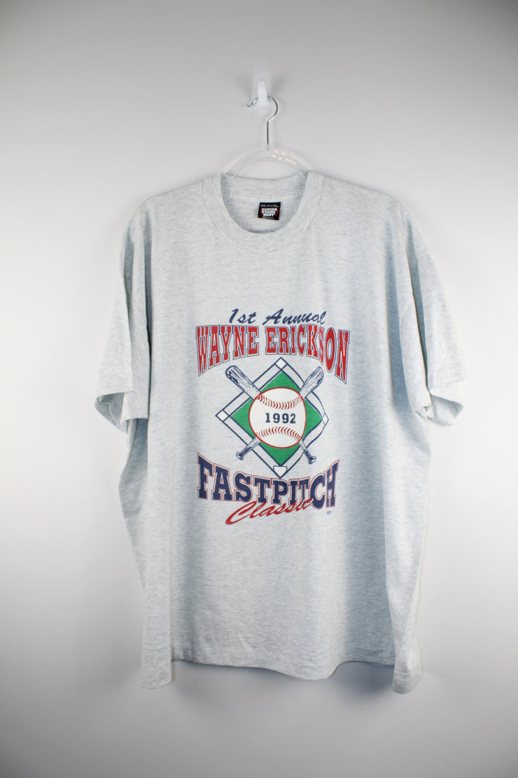 1992 Wayne Erickson Fastpitch Classic MLB Grey T-Shirt (3XL)