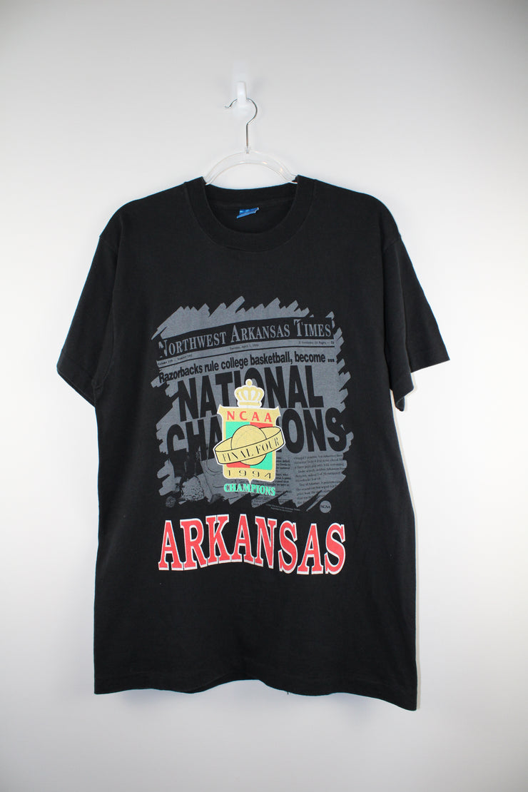 NCAA 1994 Arkansas Basketball Champions Black T-Shirt (L)