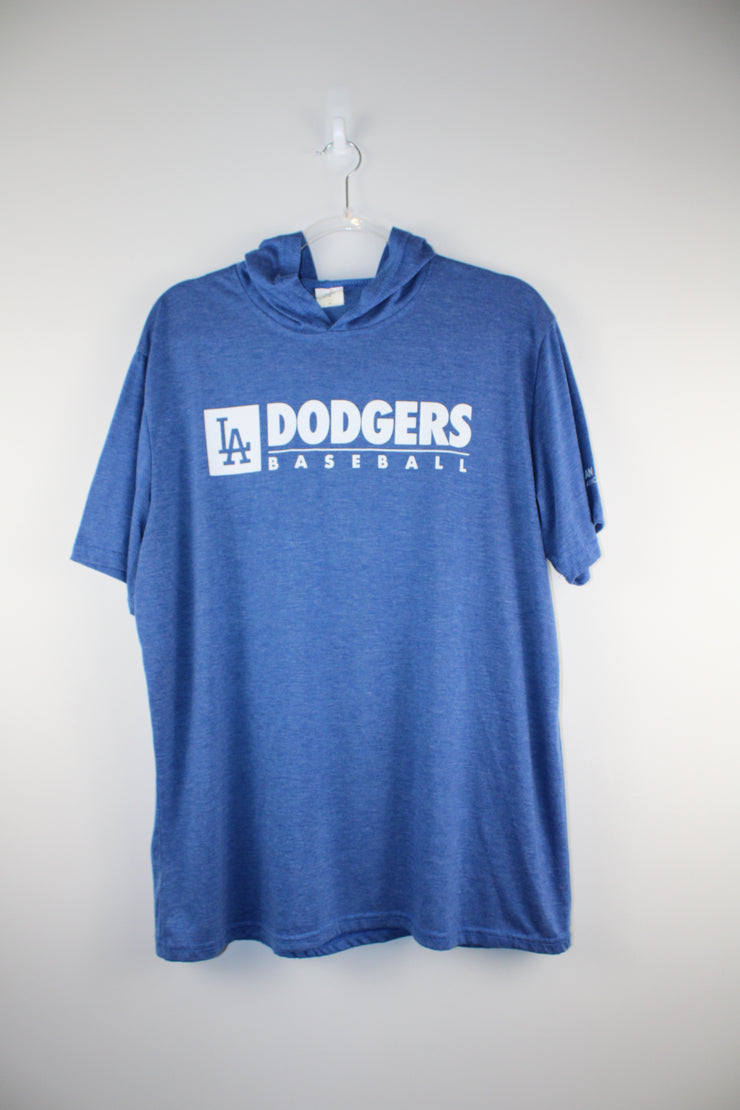 MLB LA Dodgers Baseball Blue Hoodie T-Shirt (L)