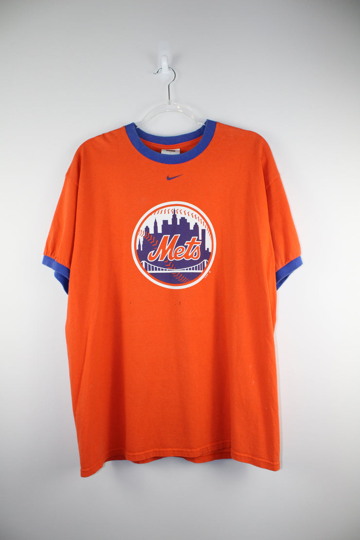 MLB New York Mets Baseball Nike Orange T-Shirt (L)