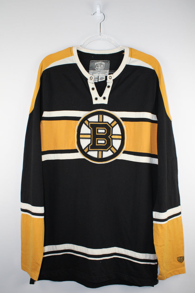 Old Time Hockey Jersey NHL Bruins Hockey Black Shirt (L)