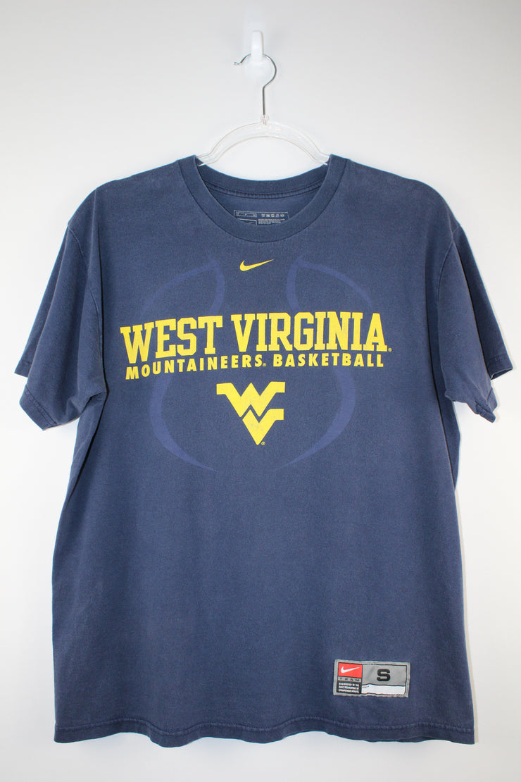 West Virginia Mountaineers University Basketball Nike Navy Blue T-Shirt (L)