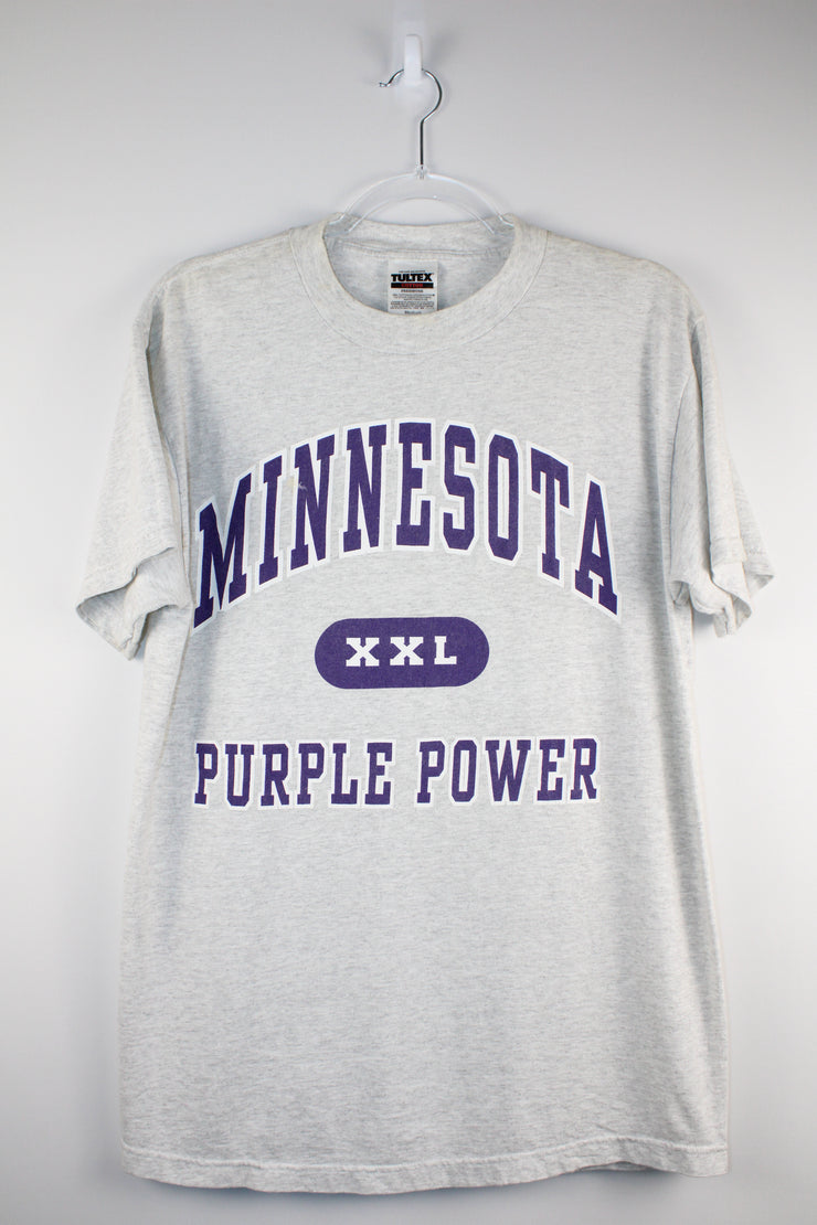 NHL Minnesota Vikings XXL Purple Power Grey T-Shirt (M)