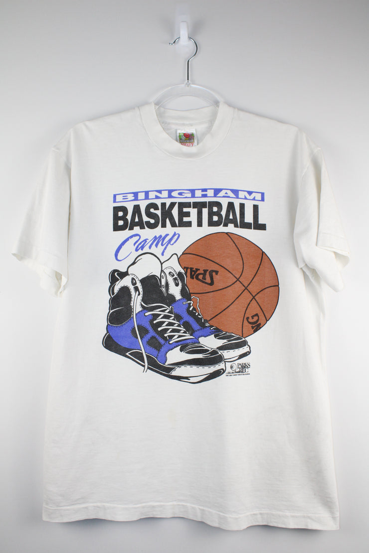 Spalding Bingham Basketball Camp White T-Shirt (M)