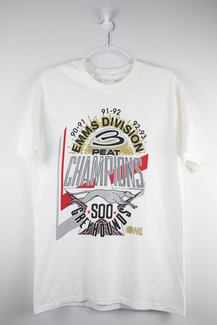 OHL Emms Division 3 Peat Greyhound Champions White T-Shirt (M)