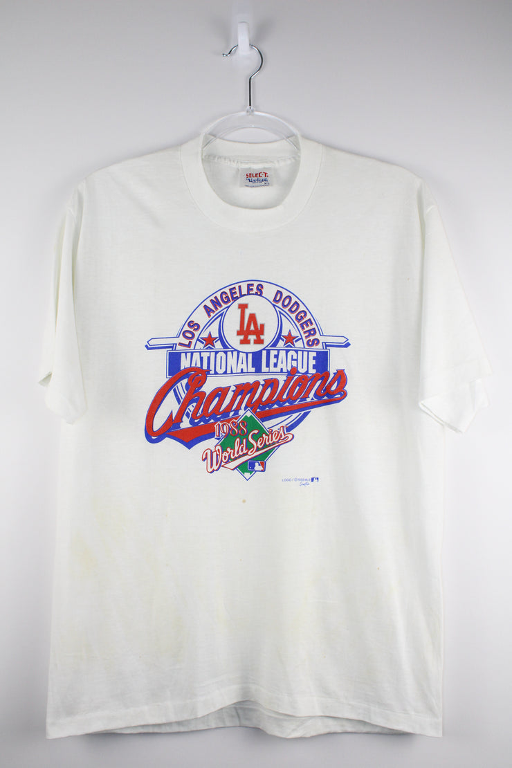 MLB Los Angeles Dodgers 1988 World Series White T-Shirt (M)