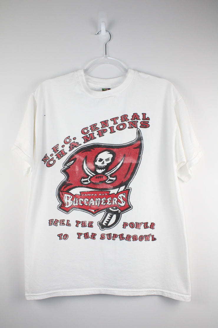 NFC Central Champions Tampa Bay Buccaneers NFL White T-Shirt (M)