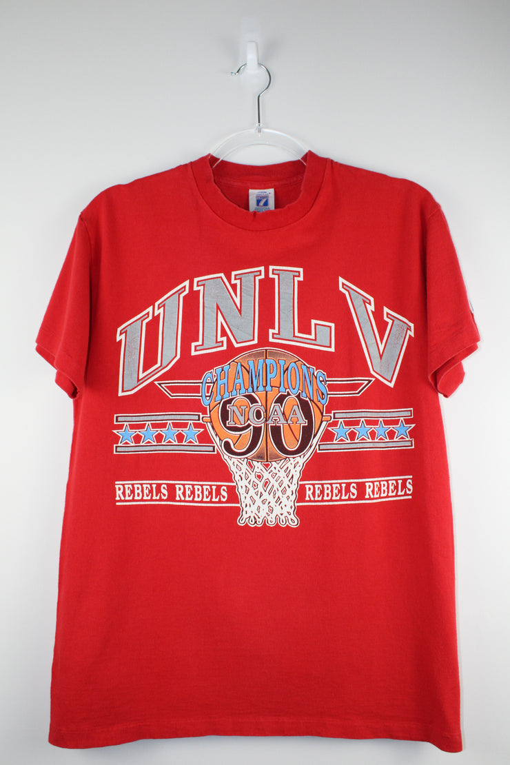 NCAA 1990 UNLV Rebels Basketball Champions Red T-Shirt (S)