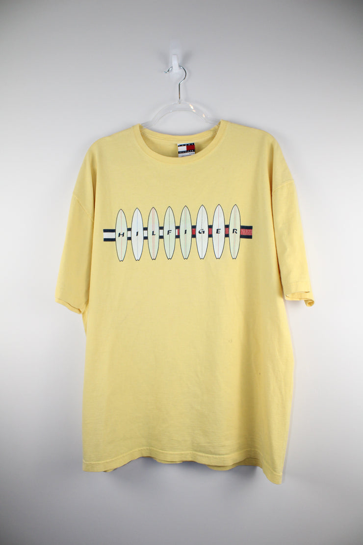 Tommy Hilfiger Vintage 90s Surf Yellow T-Shirt (XL)