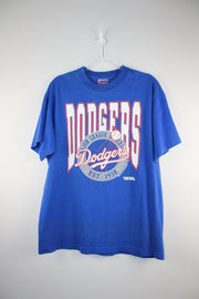 MLB 1958 Vintage Dodgers Baseball Blue T-Shirt (XL)