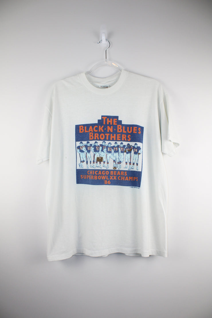 NFL 1986 Chicago Bears Vintage Super Bowl XX Champions White T-Shirt (XL)